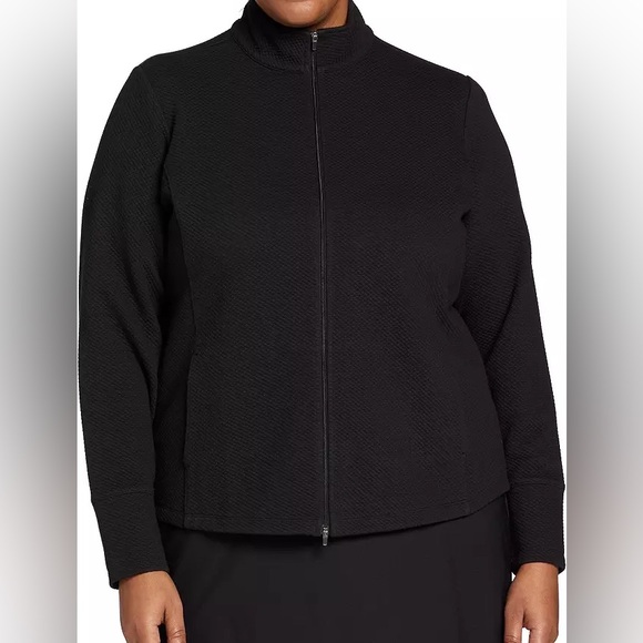 NWT Walter Hagen Clubhouse Full Zip Golf Jacket | Pure Black | Size M - Picture 1 of 6
